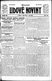 Lidov noviny z 4.9.1917, edice 1, strana 1