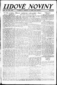 Lidov noviny z 4.9.1920, edice 1, strana 1