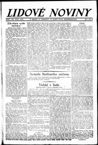 Lidov noviny z 4.9.1920, edice 2, strana 1