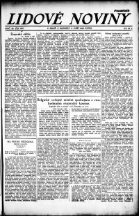 Lidov noviny z 4.9.1922, edice 1, strana 1