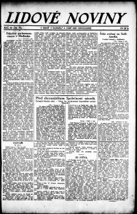 Lidov noviny z 4.9.1922, edice 2, strana 1