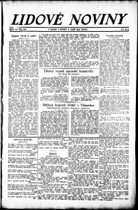 Lidov noviny z 4.9.1923, edice 1, strana 1