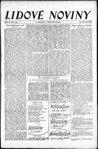 Lidov noviny z 4.9.1927, edice 1, strana 1