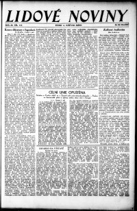 Lidov noviny z 4.9.1931, edice 1, strana 1