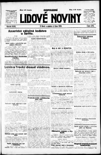 Lidov noviny z 4.10.1919, edice 2, strana 1
