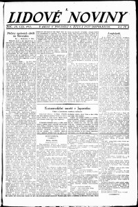 Lidov noviny z 4.10.1920, edice 2, strana 1
