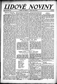 Lidov noviny z 4.10.1922, edice 1, strana 1