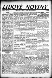 Lidov noviny z 4.10.1922, edice 2, strana 1