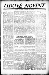 Lidov noviny z 4.10.1923, edice 2, strana 1