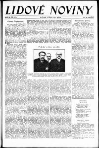 Lidov noviny z 4.10.1929, edice 1, strana 1
