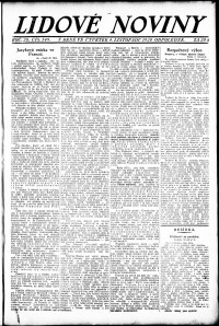 Lidov noviny z 4.11.1920, edice 3, strana 1