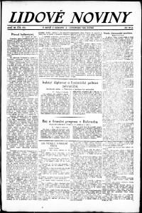 Lidov noviny z 4.11.1922, edice 1, strana 1