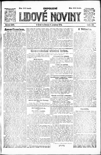 Lidov noviny z 4.12.1919, edice 2, strana 1