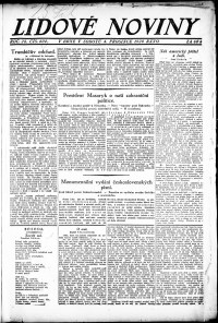 Lidov noviny z 4.12.1920, edice 1, strana 1