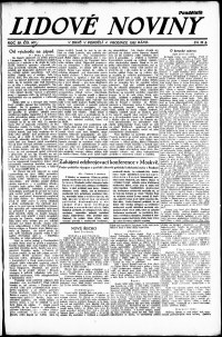 Lidov noviny z 4.12.1922, edice 1, strana 1