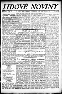 Lidov noviny z 5.1.1921, edice 2, strana 1