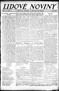 Lidov noviny z 5.1.1921, edice 3, strana 1