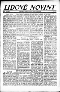 Lidov noviny z 5.1.1923, edice 2, strana 1