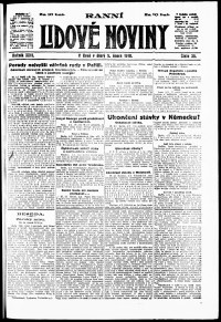 Lidov noviny z 5.2.1918, edice 1, strana 1