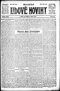 Lidov noviny z 5.2.1919, edice 1, strana 1