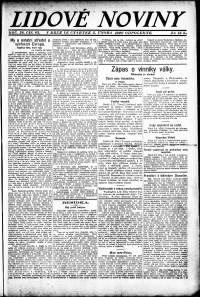 Lidov noviny z 5.2.1920, edice 2, strana 1