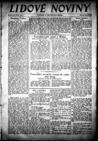 Lidov noviny z 5.2.1924, edice 1, strana 1