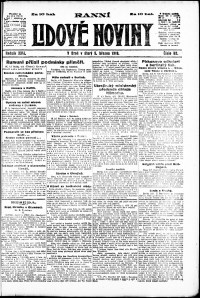 Lidov noviny z 5.3.1918, edice 1, strana 1