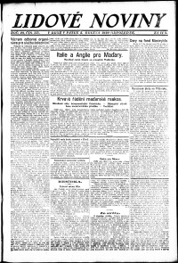 Lidov noviny z 5.3.1920, edice 2, strana 1