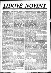 Lidov noviny z 5.3.1921, edice 2, strana 1