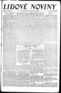 Lidov noviny z 5.3.1924, edice 1, strana 1