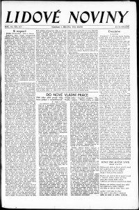 Lidov noviny z 5.3.1933, edice 2, strana 1