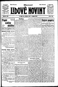 Lidov noviny z 5.4.1917, edice 1, strana 1