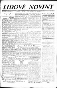 Lidov noviny z 5.4.1921, edice 2, strana 1