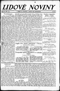 Lidov noviny z 5.4.1923, edice 2, strana 1