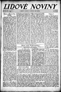 Lidov noviny z 5.5.1922, edice 1, strana 1
