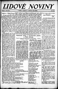 Lidov noviny z 5.5.1923, edice 1, strana 1