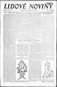 Lidov noviny z 5.5.1924, edice 1, strana 1