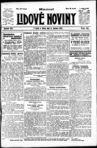 Lidov noviny z 5.6.1917, edice 1, strana 1