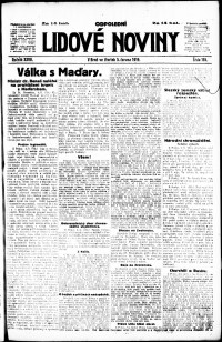 Lidov noviny z 5.6.1919, edice 2, strana 1