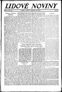 Lidov noviny z 5.6.1923, edice 1, strana 1