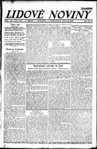 Lidov noviny z 5.7.1920, edice 1, strana 1