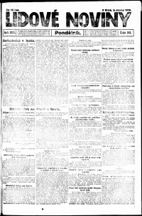 Lidov noviny z 5.8.1918, edice 1, strana 1
