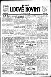 Lidov noviny z 5.8.1919, edice 2, strana 1