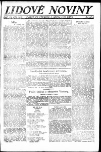 Lidov noviny z 5.8.1920, edice 1, strana 1