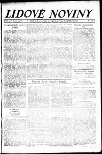 Lidov noviny z 5.8.1921, edice 2, strana 1