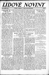 Lidov noviny z 5.8.1922, edice 2, strana 1