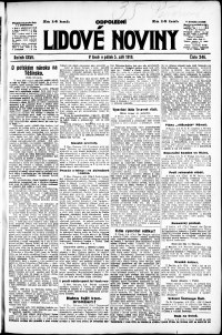 Lidov noviny z 5.9.1919, edice 2, strana 1