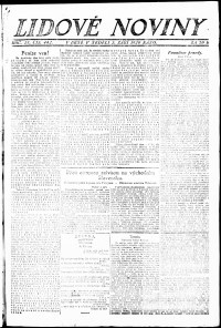 Lidov noviny z 5.9.1920, edice 1, strana 1