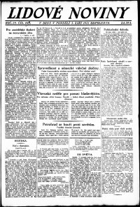 Lidov noviny z 5.9.1921, edice 2, strana 1