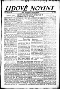 Lidov noviny z 5.9.1923, edice 1, strana 1